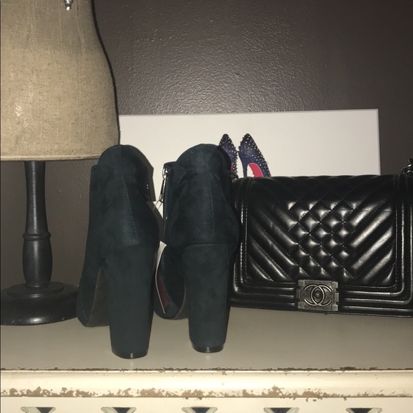 NWT Andres Machado Petrol Suede Boots Sz 10 - Picture 6 of 8